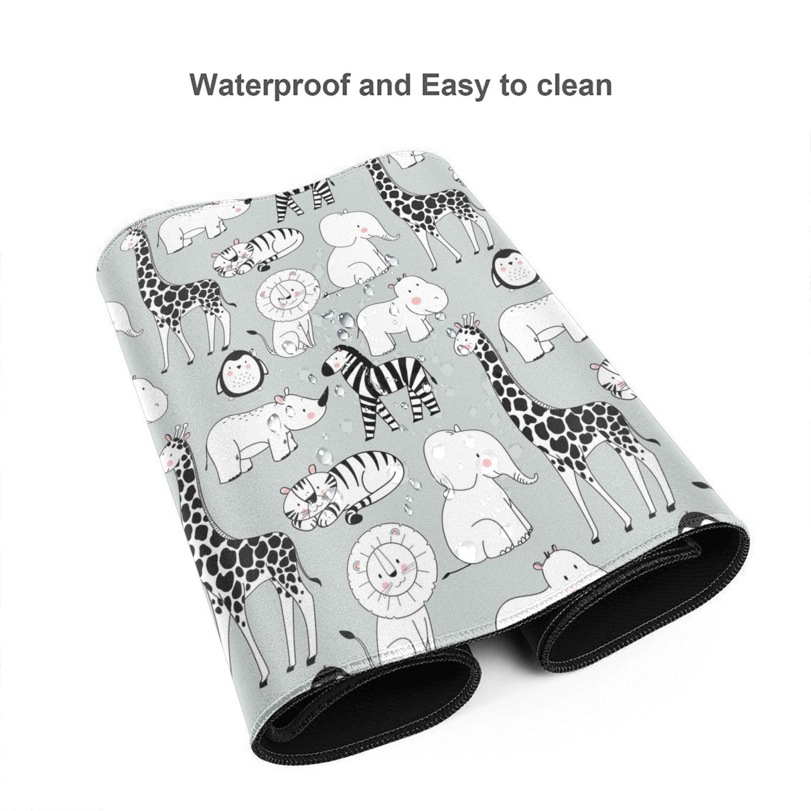 Kdxio African Animals Print Large Gaming Mouse Pad,Non-Slip Base,Water Resist Keyboard Pad for Gamer,Office & Home,29.5 x 15.8 in