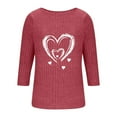 thumbnail image 3 of Wensltd 3/4 Sleeve Pullover Tops Women Casual Loose Printed Crewneck Soft Warm Comfortable Spring Fall Shirts for Women, 3 of 5