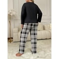thumbnail image 2 of Musefolio Women Plus Size Casual Two-Piece Set - Long Sleeve Nightgown Set - Casual Clothing - Pullover Round Neck Fall/Winter Set 1X - 5X, 2 of 9
