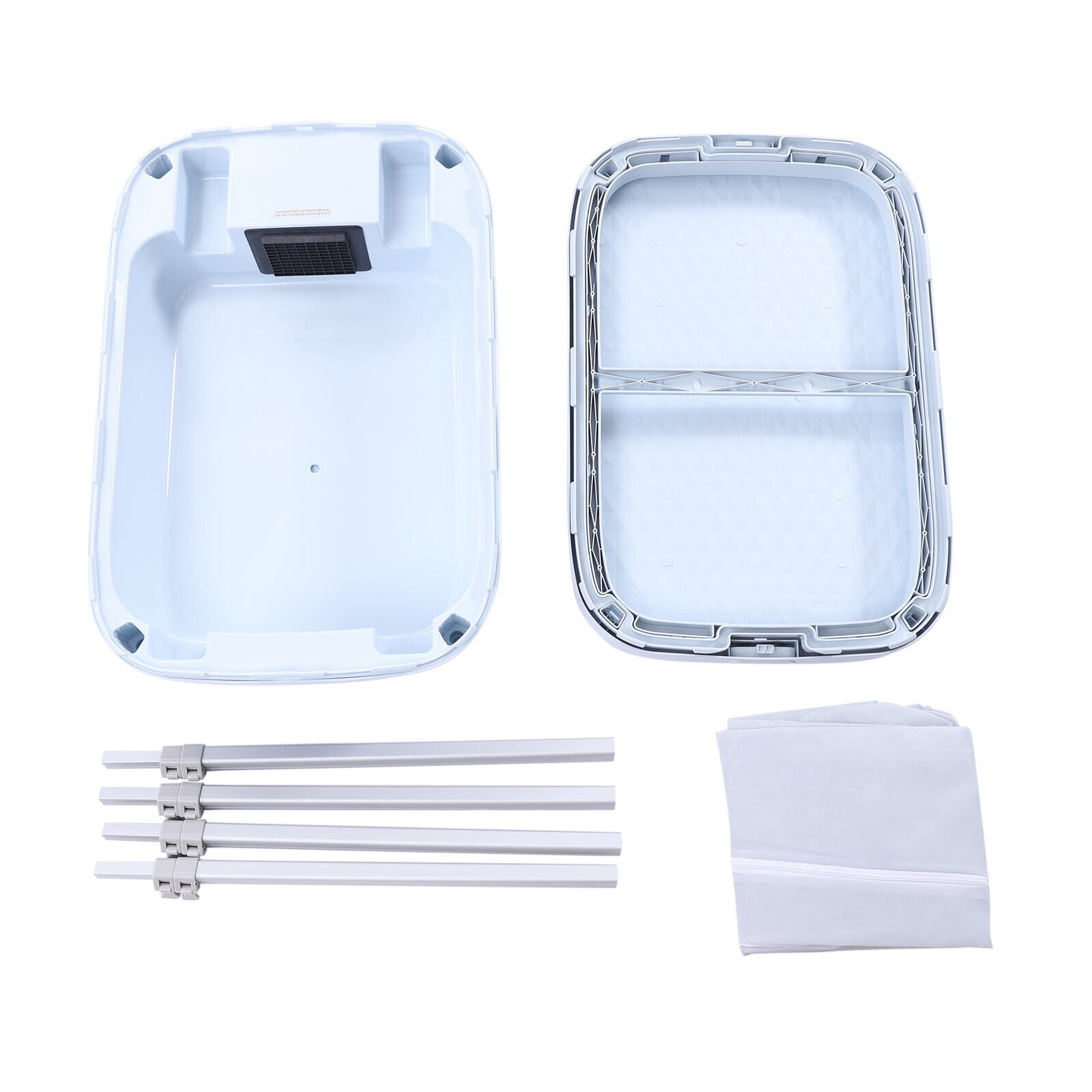 Clothes Dryer, Foldable Household Compact Electric Dryer Machine for RV Apartment White
