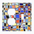 thumbnail image 6 of Metal Light Switch Plate Outlet Cover (Stained Glass Window Tile PatternGLA005), 6 of 15