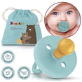 thumbnail image 3 of SWEETIE Rubber Pacifier Natural Rubber Pacifier Rounded Turquoise Medium 6-12 Month, 3 of 9