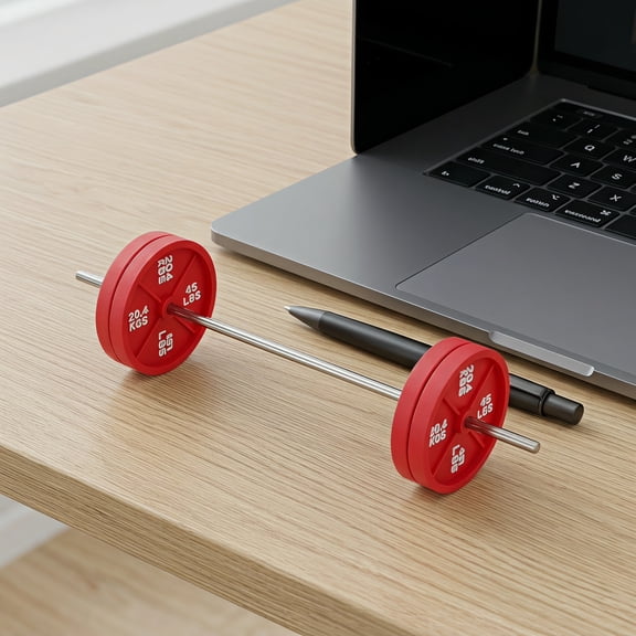ibasenice 2-Pack Miniature Fitness Barbell Models for Realistic Workout Scene Decoration and Gym Enthusiast Display