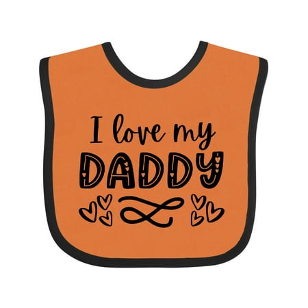 

Inktastic I Love My Daddy with Hearts Gift Baby Boy or Baby Girl Bib