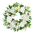 thumbnail image 3 of Corona artificial para puerta, corona de primavera, decoración de mesa, decoración de pared, decoración de ventana. Blanco, 3 of 8