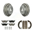 thumbnail image 1 of Transit Auto Rear Disc Coated Rotors Ceramic Pads and Parking Brake Shoes Kit for Car Ford F-150 KGC-103003, 1 of 11
