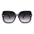 thumbnail image 1 of Womens Oversize 90s Designer Rectangle Butterfly Plastic Sunglasses Slate Smoke, 1 of 4