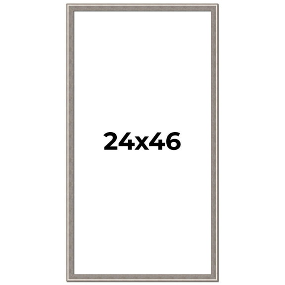 24x46 Frame Grey Real Wood Picture Frame Width 1.25 inches | Interior Frame Depth 0.5 inches | Hans