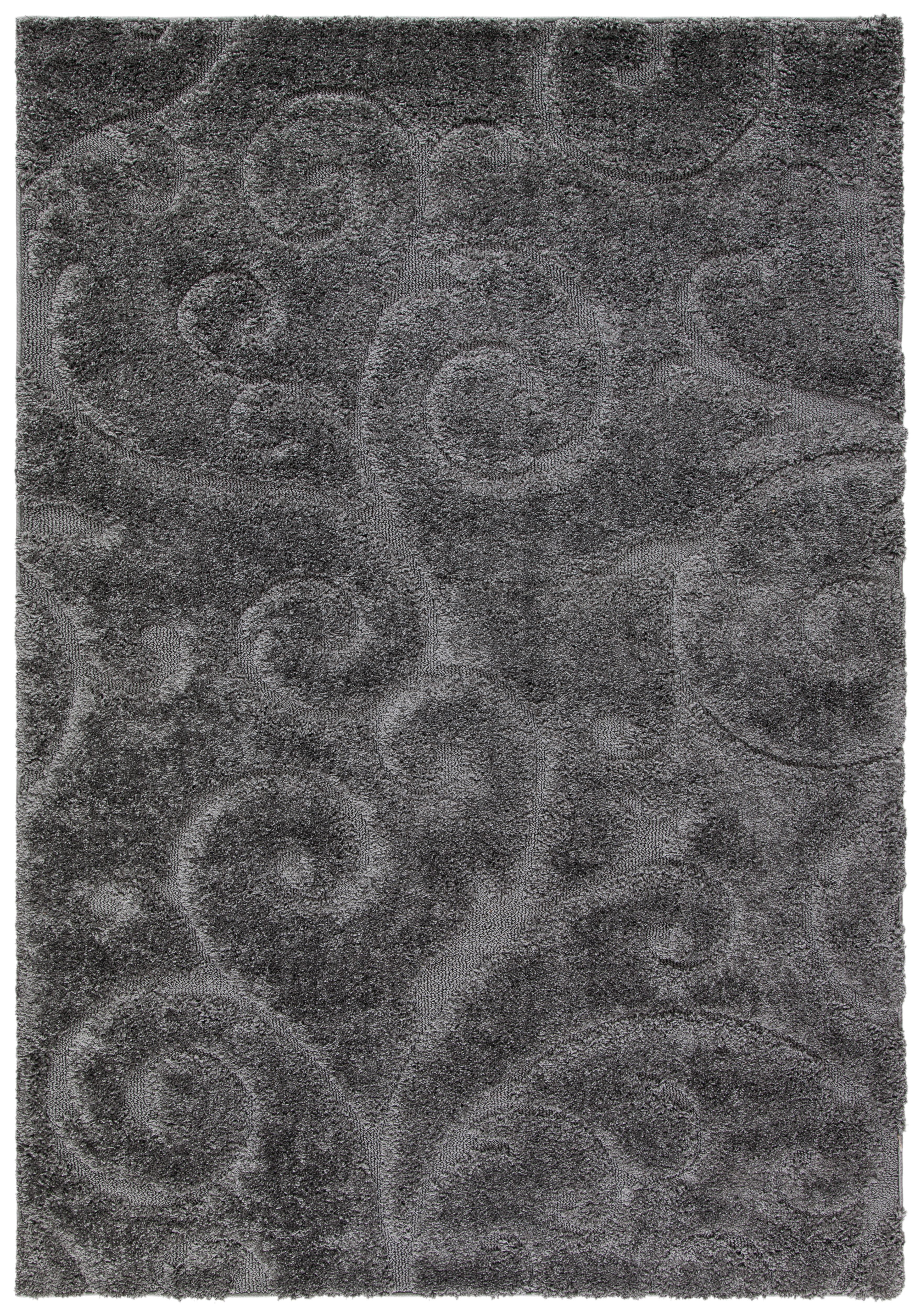 Safavieh Florida Doug Floral Vines Geometric Shag Area Rug, Gray, 6' x 8'