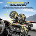 thumbnail image 3 of COSTYLE 12V Car Fan - Three Head Cigarette Lighter Powered Fan for Car, Portable Vehicle Cooling Fan - 2 Speeds, 360° Rotation, for SUV, RV, Truck, Sedan, Cruise, 3 of 5