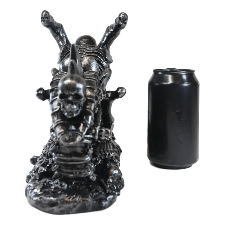 Ebros Hell Ghost Rider Skull Chopper Motorbike Wine Holder