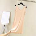 thumbnail image 2 of Tnhcen Women's 20% Modal 40% Cotton 40% Polyester Sleeveless Solid Color Loose Short Sleep Dress Women's Nightgown Comfortable Plus Size M to XL, 2 of 5
