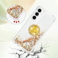 thumbnail image 4 of Phone Case for Samsung Galaxy A55 5G, Galaxy A55 5G Liquid Case Glitter Clear TPU Cute Love Moving Quicksand Sparkle Case with Stand Liquid Shockproof Cover for Samsung Galaxy A55 5G Gold YBZ, 4 of 14