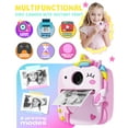 thumbnail image 3 of Prysyed Upgrade Kids Camera Instant Print, Christmas Birthday Gifts for Kids Age 3-9, 1080P Toddler Digital Camera, Pink, 3 of 7