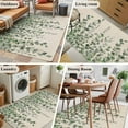 thumbnail image 5 of Rectangle Area Rugs 2.7 x 5 Ft, Green Eucalyptus Leaves Non-Slip Residential Carpet, Summer Botanical Weeping Rustic Indoor Crawling Mats Runner Rugs for Living Room/Dining Room/Bedroom, 5 of 8