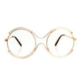 thumbnail image 4 of Retro Round Gold Clear Glasses, 4 of 4