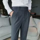 thumbnail image 3 of Pantalones de verano para hombre de Office 9, pantalones de trabajo negros rectos, pantalones de traje para hombre, ropa de estilo coreano china de alta calidad para hombre, 3 of 5