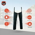 thumbnail image 3 of Daniel Smart Motorcycle Leather Chaps – All Season Unisex Biker Pant with Customizable fit and Carry Pockets, 3 of 7