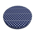 thumbnail image 2 of Round Bar Stool Seat Covers, white Circles polka dot navyblue Elastic Round Chair Cover Stool Seat Slipcover Bar Stool Cushions Round Pad for 12-14 inch, 2 of 7