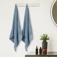 thumbnail image 4 of Juego de toallas de baño REGALWOVEN de 2, toallas de baño de malla de algodón suave, toallas altamente absorbentes y de secado rápido, azul 28' x 56', 4 of 7