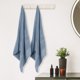 thumbnail image 4 of Juego de toallas de baño REGALWOVEN de 2, toallas de baño de malla de algodón suave, toallas altamente absorbentes y de secado rápido, azul 28' x 56', 4 of 7