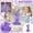 A, variant on 1-Piece Purple Glitter Crown Number Birthday Candle, Cake Topper for Royal & Elegant Birthday Celebrations Number 3