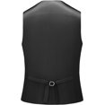 thumbnail image 6 of Wehilion 3pcs Mens Velvet Suits Slim Fit Peaked Lapel One Button Slim Fit Tuxedo Blazer  Dinner Jacket Vest Pants Suit Set, 6 of 8