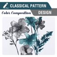 thumbnail image 4 of Juego de 2 paneles de cortinas 100 % opacas de 84 pulgadas de largo, cortinas con estampado floral Cattleya, cortinas térmicas florales Leah para dormitorio con forro negro, cortinas a prueba de sonido, gris y azulCattleya, gris/verde azulado, 52 pulgadas de ancho x 54 pulgadas de largo, 4 of 5