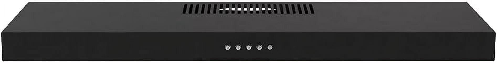 Streamline 30 in. Castellaro Ductless Undermount Range Hood in Grit Black with Mesh Filters, Push Button Control, LED Light