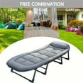 thumbnail image 5 of Adjustable Portable Folding Camping Sofa Bed - Single Size with Soft Cushions & Pillows for Camping, Travel & Gifting, 5 of 7