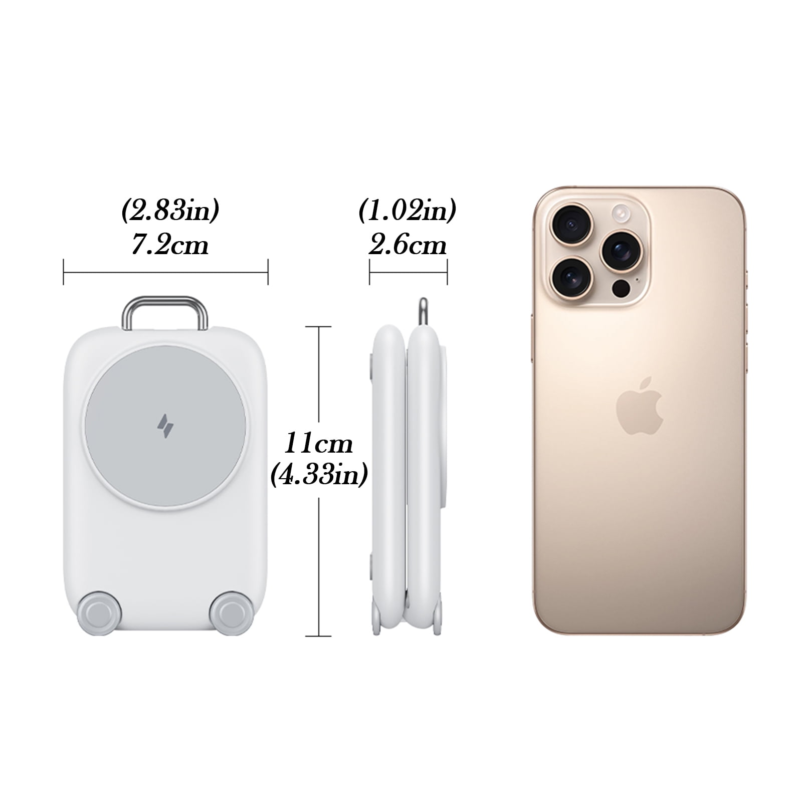 3 in 1 Charging Station, 15W Foldable Magnetic Fast Wireless Charger Stand for Apple Multiple Devices, Travel Charger for iPhone 17 16 15 14 13 12 Series Watch AirPods 4/3/2/Pro