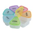 thumbnail image 2 of Cqxid Food Storage Under $5 Home & Garden Food Storage Weekly Box – 7 Day Rainbow Organizer With Weekday Labels Large Compartments & Snap Lids – Portable Tablet Case For & Travel Use, 2 of 8