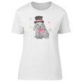 thumbnail image 1 of Rabbit With Bowtie & Hat Tee Women's -Image by Shutterstock, 1 of 2