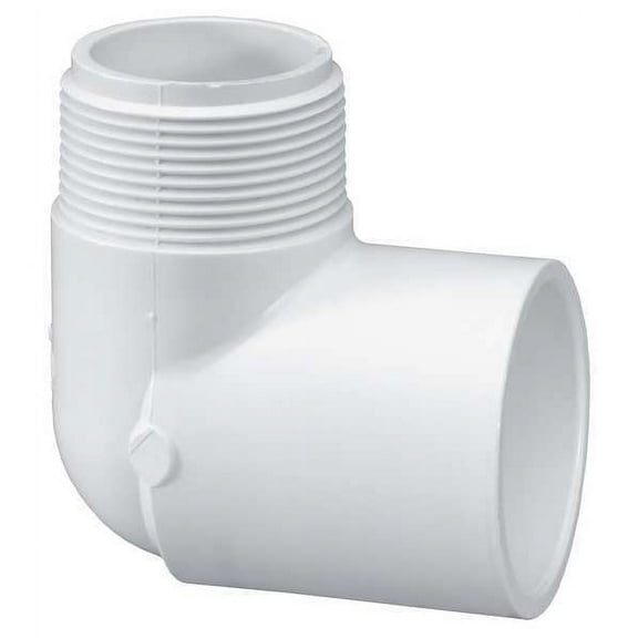 5PC ZoroSelect PVC Street Elbow, 90 Degrees, MNPT x Socket, 1-1/4 in Pipe Size