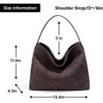 thumbnail image 6 of Kwuty Women's Braided Leather Tote Bag Stylish Suede Hobo Shoulder Bag with Woven Details, 6 of 6