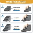 thumbnail image 2 of Escalera para perros Aodisman de 4 peldaños antideslizante para interior, gris, 2 of 7