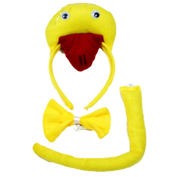 Petitebelle Yellow Duck Headband Bowtie Tail 3pc Costume (Yellow, One Size)