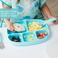 thumbnail image 2 of Bumkins Baby, Silicone Grip Dish with Lid, 5-Section Toddler & Kids Plate (Blue), 2 of 6