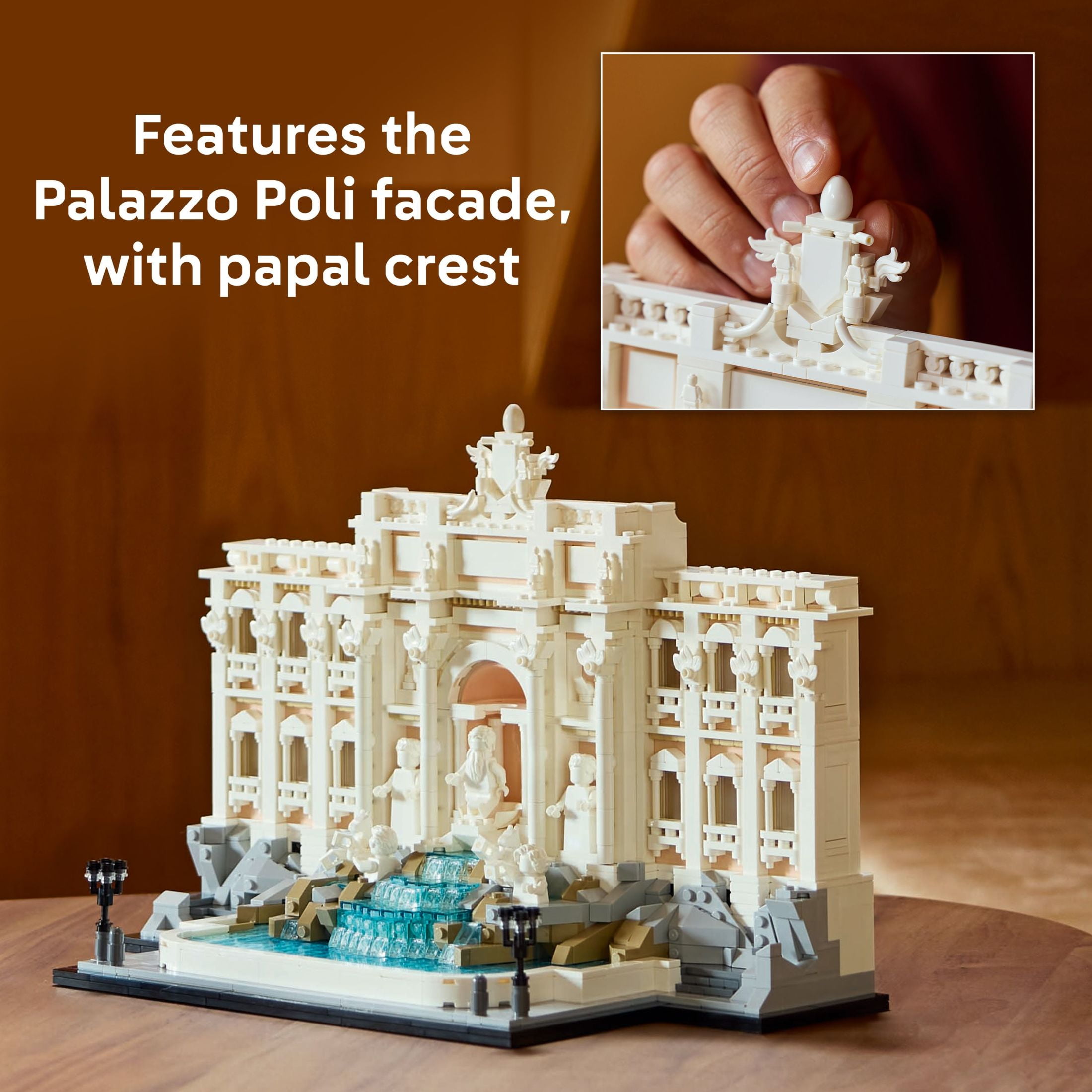 LEGO Architecture Trevi Fountain Building Set - Collectible 3D Puzzle of Italian Landmark Model for Display - DIY Arts and Craft for Adults - Gift for Wedding - 21062