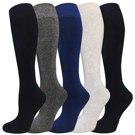 Compression Socks (5 Pairs) for Women & Men 15-20mmHg - Best Medical,Running,Nursing,Hiking,Recovery & Flight