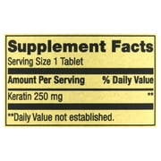 Spring Valley Keratin Dietary Supplement, 250 mg, 60 Count