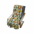 thumbnail image 4 of Vegan Soft Flannel Fleece Throw Blanket, Juicy Peach Apricot Quince with Fresh Persimmon Ripe Papaya and Avocado Pattern, Cozy Plush for Indoor and Outdoor Use, 50" x 60", Multicolor, by Ambesonne, 4 of 6