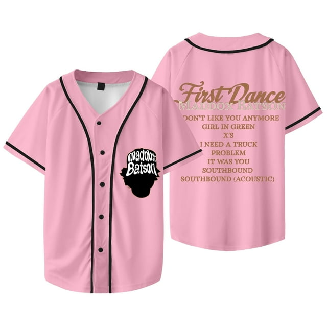 Veste de Baseball Maddox Batson Tracklist Tee Première Danse Merch Été Unisexe T-Shirts à Manches Courtes