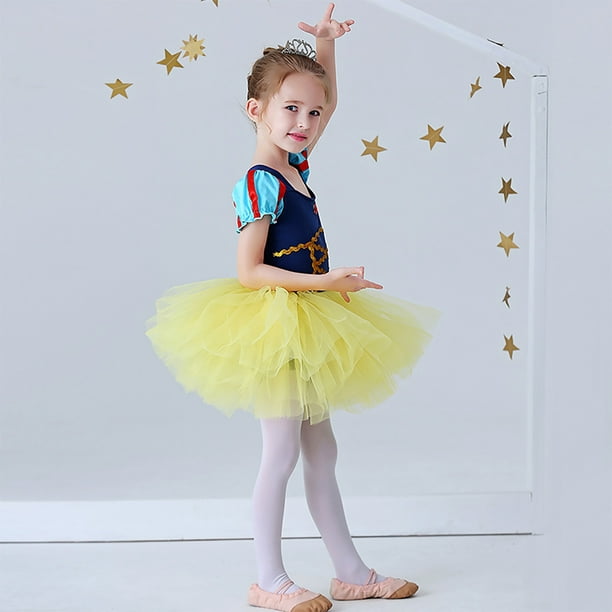 US Girls Ballet Tutu Skirt Gymnastics Leotard Dress Kids Yoga Bodysuit  Dancewear