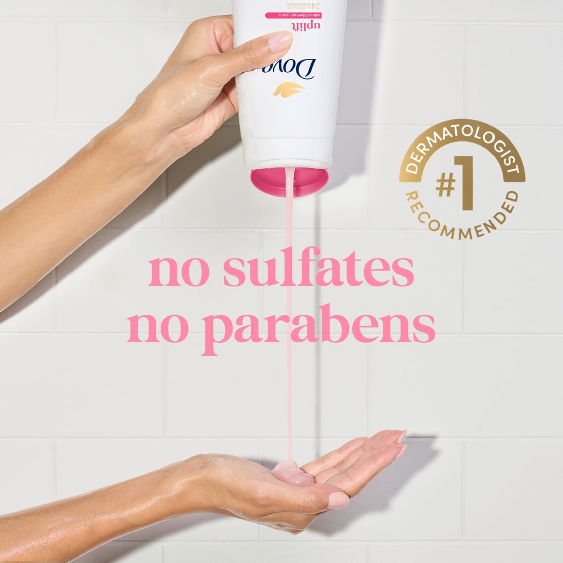 Dove Sakura Body Wash for 24hr Lotion-Soft Skin Uplift Sakura Blossom & Yuzu Moisturizing Skin Cleanser with No Sulfates No Parabens, 30.6 fl oz