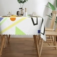 thumbnail image 3 of YFYANG Rectangular Polyester Table Cloth Geometric Line Pattern Table Cover for Indoor Outdoor Kitchen Restaurant Table Decoration Tablecloths，54" X 72", 3 of 9