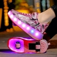 thumbnail image 6 of YAZI Kids Roller Shoes Boy Girl Sneakers with Wheels Become Sport Sneaker with Led for Christmas Birthday Children Show Gift, 6 of 18
