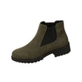 thumbnail image 2 of BRGZLK Chelsea Ankle Boots for Women Classic Versatile Slip-On Low Chunky Heel Comfortable Short Booties Easy On Commute Work Shoes with Side Zipper Green 42, 2 of 9