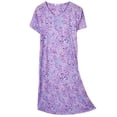 thumbnail image 7 of DAKIMOE Cotton Nightgowns for Women Soft Cotton Short Sleeve Night Shirts Womens Print Sleep Shirts Loose Comfy Pajamas Sleepwear, 7 of 7