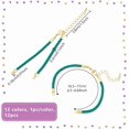 thumbnail image 4 of Pulsera de cordón trenzado de nailon de 12 piezas, 12 colores, ajustable, con cierre deslizante, de 17 cm, con accesorios de metal y cierre de langosta., 4 of 6